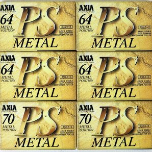 P◇未使用品◇録音用カセットテープ メタル 6本セット PS METAL PSM C 64/70 アクシア/AXIA TYPE IV METAL POSITION 64分4/70分2本 未開封の画像1