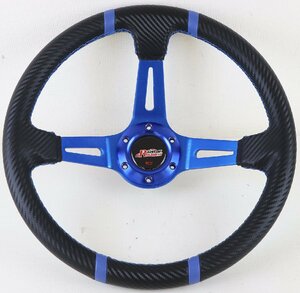 M◇中古品◇カー用品 ステアリング/ディープコーン Raistar Racing 型番等詳細不明 サイズ約35cm 本体のみ ホーンボタンつき