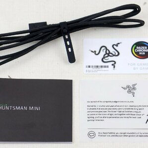 S★中古品★PC周辺機器 『ゲーミングキーボード HUNTSMAN MINI ブラック 日本語配列』 RAZER/レイザー USB接続 クリッキースイッチの画像9