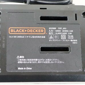 S◇ジャンク品◇工具 充電器/バッテリー セット BLACK＋DECKER LITHIUM 14.4V-18V TYPE JP01/LITHIUM 2.0AH 18V TYPE4 本体のみ 付属品なしの画像5