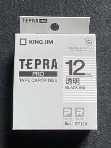  Tepra tape Tepra PRO King ji. transparent 12.×8m BLACK INK ST9K