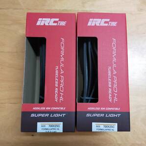 2本セット FORMULA PRO HL TUBELESS S-LIGHT 25C IRC フォーミュラ プロ チューブレス フックレスリム対応の画像1