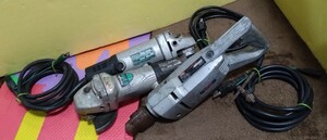  Hitachi Koki шлифовщик 2 шт RYOBI электродрель электроинструмент б/у 