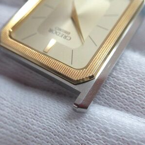 ☆SEIKO セイコー CREDOR クレドール 6730-5090 クォーツ 14Kベゼル 2針 ゴールド文字盤 フェイスのみ 中古 不動品 ジャンク メンズ 腕時計の画像9