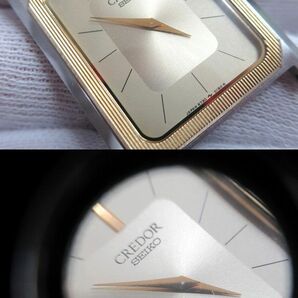 ☆SEIKO セイコー CREDOR クレドール 6730-5090 クォーツ 14Kベゼル 2針 ゴールド文字盤 フェイスのみ 中古 不動品 ジャンク メンズ 腕時計の画像10