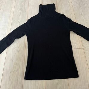 タートルネック 長袖 セーター 黒 ニット　GU レディース　Lサイズ