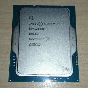 Intel Core i3 12100F LGA1700 AlderLake 動作確認品 (O32911)