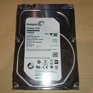 SEAGATE SATA HDD 3TB ST3000DM001 CrystalDiskInfo正常 (O40716)