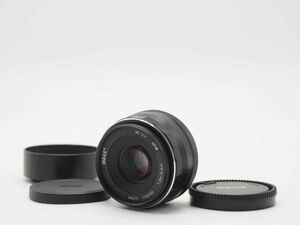 メイケ Meike 35mm F/1.7 MF 単焦点 ソニー Sony E-Mount APS-C アルミフード付き[美品]#Z1004A