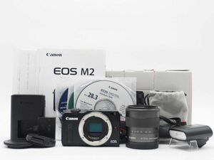 キャノン Canon EOS M2 18.0MP Digital Camera 黒 18-55mm 元箱 [美品] #Z1249A