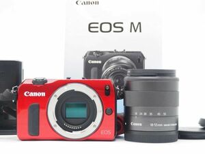 キャノン Canon EOS M Mirrorless Digital Camera Red 18-55mm Lens [美品] #Z1259A