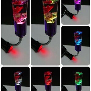 【水中花マニア必見】水中花シガープラグフレキイルミネーション（12v用）7色LED ON、OFFスイッチ付 グラデーション /デコトラ レトロ☆の画像1