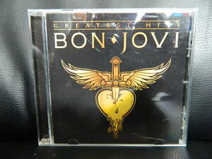 (14)　 BON JOVI　　/　 GREATEST HITS　　　 日本盤　 　ジャケ、日本語解説 経年の汚れあり