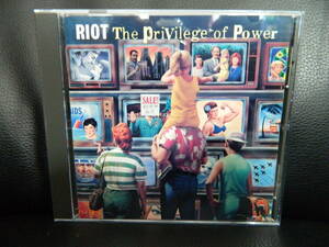 (25)　 RIOT 　　/　 THE PRIVILEGE OF POWER　　 　日本盤　 　 ジャケ日焼け跡あり、経年の汚れあり