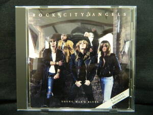 (1)　 ROCK CITY ANGELS　　/　 YOUNG MAN'S BLUES　　　日本盤　 　ジャケ、日本語解説、傷み、汚れあり ※発送は5/6からです。