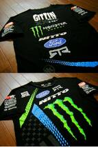 伸縮/良品〇RTR Tシャツ XL VAUGHN GITTIN Jr スポンサーロゴ多数 黒色_画像1