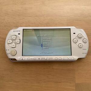 【動作確認初期化済】PSP Playstation Portable プレイステーションポータブル パールホワイト PSP-3000