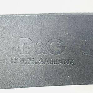 【B14283KM】DOLCE＆GABBANA ドルチェ アンド ガッバーナ ロゴ プレート ベルト ドルガバ B＆G 黒 ブラック バックル 118cm 35mmの画像3