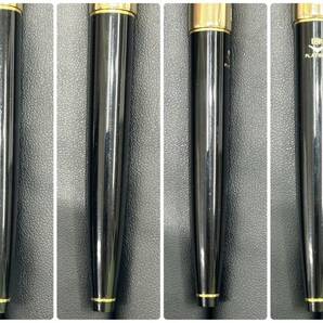 【D2845SS】PLATINUM プラチナ 万年筆 18K 細字 ゴールドカラー ブラック 筆記具 ペン コレクションの画像9