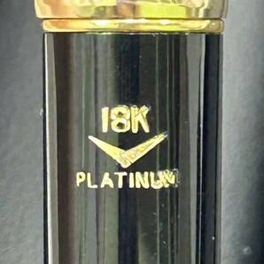 【D2845SS】PLATINUM プラチナ 万年筆 18K 細字 ゴールドカラー ブラック 筆記具 ペン コレクションの画像3