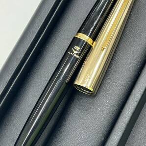【D2845SS】PLATINUM プラチナ 万年筆 18K 細字 ゴールドカラー ブラック 筆記具 ペン コレクションの画像1