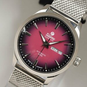 チュチマ TUTIMA 腕時計 フリーガー スカイ Flieger Sky 6105-26 赤文字盤 メンズ 自動巻 未使用品 [質イコー]