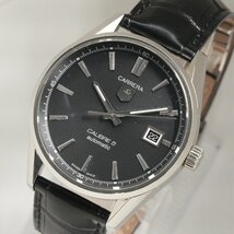 タグ・ホイヤー TAG HEUER 腕時計 カレラ キャリバー5 WAR211A.FC6180 黒文字盤 メンズ 中古 美品 [質イコー]_画像1