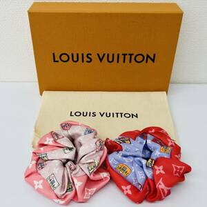 C031-H28-218◎LouisVuitton ルイ・ヴィトン シュシュ ヘアゴム ヘアアクセサリー ファッション小物 2点セット 箱付