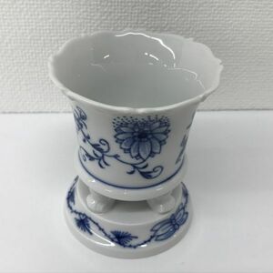 F127-H18-2041 Meissen マイセン 花瓶 ブルーオニオン 約7×8.5cm 2340 00S？ インテリア アンティーク 陶器 コレクション