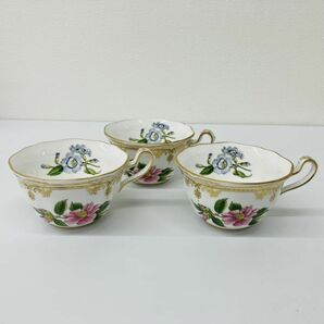 F005-H18-2031 Spode スポード STAFFORD FLOWERS ティーカップ ソーサー 3客セット 食器 アンティークの画像3