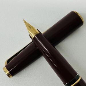 F009-D1-811★MONTBLANC モンブラン 万年筆 14K ボルドー×ゴールド 文房具 ペン 刻印あり