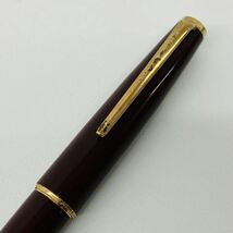 F009-D1-811★MONTBLANC モンブラン 万年筆 14K ボルドー×ゴールド 文房具 ペン 刻印あり_画像6