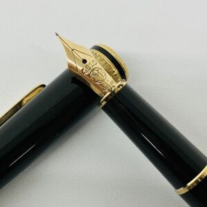 F011-C4-1724★MONTBLANC モンブラン 万年筆 14K 黒×金 文房具 ペン 刻印あり