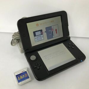 G233-I51-1180 nintendo Nintendo 3DS LL body SPR-001 black SRW with charger . game machine * the first period . ending electrification has confirmed 