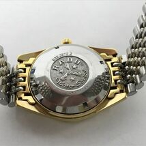 G261-H28-262◎ RADO ラドー Golden Horse ゴールデンホース 633.3673.2 メンズ 手巻き 稼働 腕時計 ラウンド シルバー文字盤 デイト_画像8