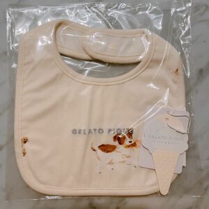 ★ジェラートピケ アイスドッグモチーフ ベビースタイ ビブ よだれかけ 犬 わんちゃん 出産祝い★新品