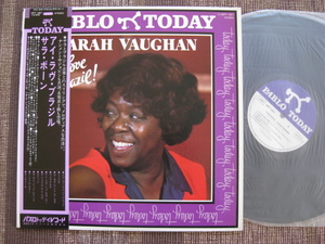 ☆SARAH VAUGHAN サラ・ヴォーン♪I LOVE BRAZIL☆Milton Nascimento/Tom Jobim/etc☆Pablo ポリドール MTF 1601☆帯付LP☆