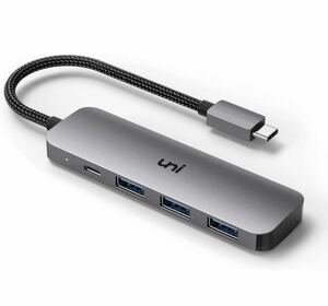 uni uni 4-in-1 USB C Hub ハブ 3つのUSB 3.0ポート付き 100W USB-C PD充電ポート