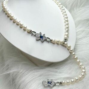 綺麗高級感タンザナイト×本真珠5点セット 8-9mm 42cm 17cm パールネックレス 真珠ネックレス 天然 jewelry Pearl necklaceの画像6