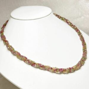 トルマリンネックレス3-4mm 天然石ネックレス38+4cmnecklace