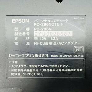 エプソン PC-286NOTE F パーソナルコンピュータ 3.5インチFDD2基標準装備タイプ ジャンクの画像9