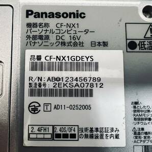 Panasonic / Let's note CF-NX1 / CF-NX1GDEYS / 8GBメモリ / SSDなし / 通電確認・ジャンクの画像7