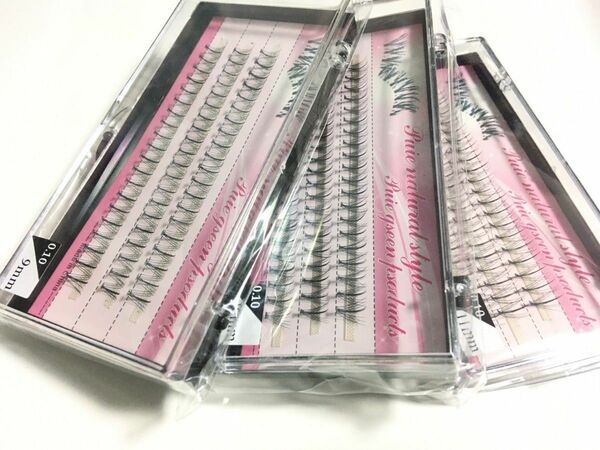 マツエク【3D 山型 ピンク箱】 Dカール 0.1mm 12本束 3箱セット