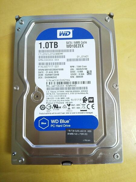 Western Digital ハードディスク 1TB WD10EZEX