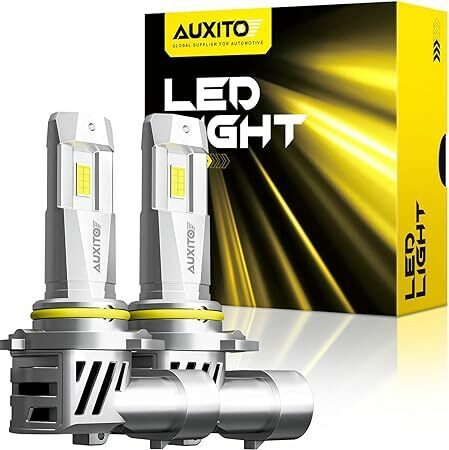 AUXITO LEDヘッドライト 車用 高輝度 LEDチップ搭載hb3 led ハイビーム用 爆光 6倍の明るさ 新基準車検対応 驚異の1:1純正ハロゲンサイズ