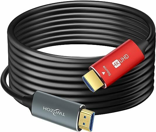 Twozoh HDMI 光ファイバーケーブル 30M 4Kファイバー HDMI コード 4K@60Hz/18Gbps対応