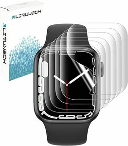 LIRUWECH for Apple Watch 9/8/7/6/SE/5/4 用 液晶シール アップルウォッチ 画面保護フィルム TPU素材 (41mm/40mm,透明)