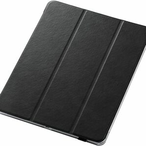 エレコム iPad Pro 12.9インチ 第6/5世代 (2022/2021年) ケース 背面クリア クリアケース ソフトレザー 三つ折りスタンド ブラック 