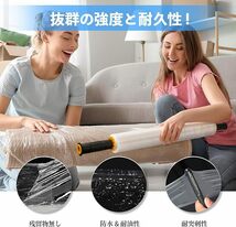 Origuuds ストレッチフィルム 厚さ20u 梱包用ラップ 手巻き用 持ち手2本付き 梱包用品 お手軽 簡単 業務用ラップ 引越し 荷造り 片付け _画像3