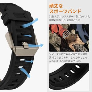 [GLILAVOX]apple watchバンド Compatible with ultra2/ultra 49mm Series 9/8/7/SE2/SE/6/5/4/3/2/1 45mm/44mm/42mm ブラックの画像3